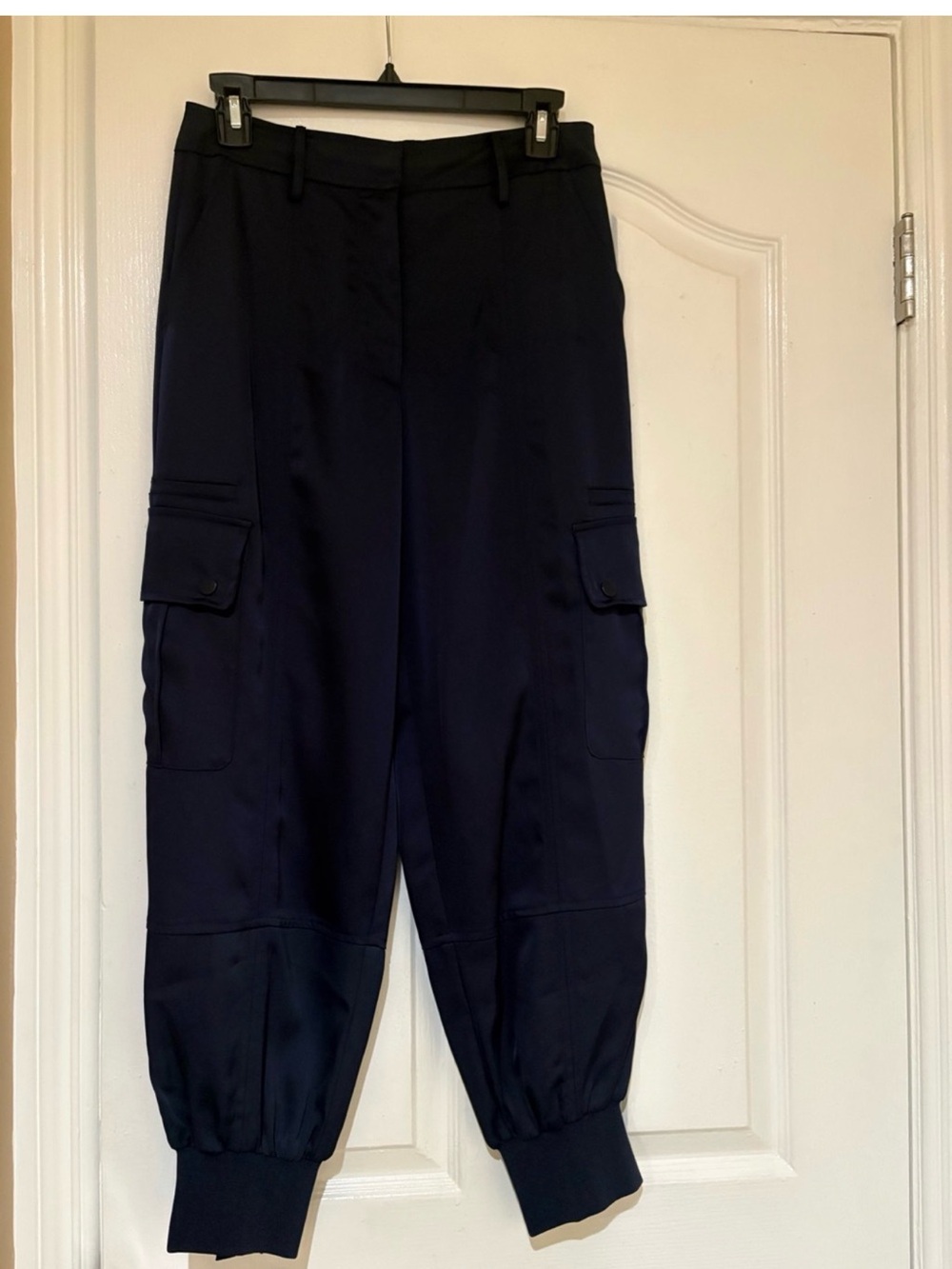 Aqua Navy Cargo Jogger Pants